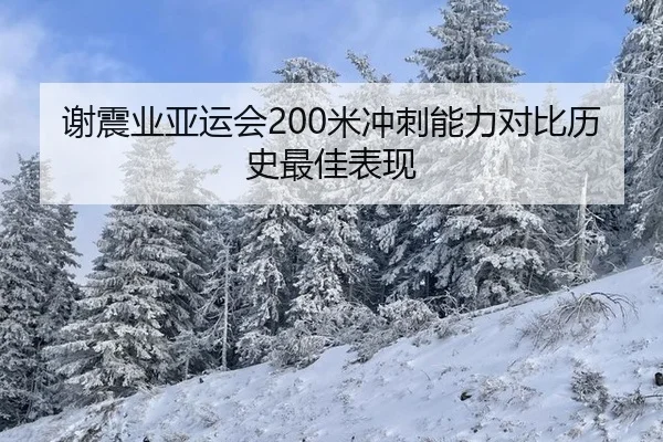 谢震业亚运会200米冲刺能力对比历史最佳表现